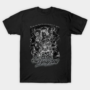 The Return Of The Living Dead, Vintage Horror. (Black & White)) T-Shirt